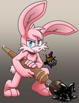 amuzoreh ink_bunny lagomorph male mammal paintbrush rabbit 