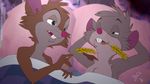  2009 after_sex anthro bed brown_fur buckteeth female fur grey_fur half-closed_eyes jodi-seer male male/female mammal mouse mrs._brisby nude rodent teeth the_secret_of_nimh 