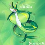  daybreakm fak&eacute;mon green_body mega_evolution nintendo pok&eacute;mon red_eyes reptile scalie serperior snake video_games 
