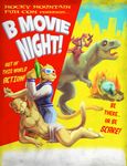  2016 3d_glasses anthro b-movie convention dinosaur feline fire fur gun lion male mammal movie poster ranged_weapon raygun rick_griffin rmfc teeth theropod tyrannosaurus_rex weapon 