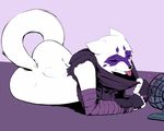  alopex anthro arctic_fox arm_wraps bottomless butt canine clothed clothing eyes_closed female fox mammal rotary_fan solo tagme teenage_mutant_ninja_turtles tongue tongue_out unknown_artist wraps 