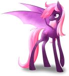  alpha_channel alphaaquilae equine fan_character female feral hair hooves mammal membranous_wings my_little_pony pink_eyes pink_hair purple_eyes simple_background smile solo standing transparent_background wings 