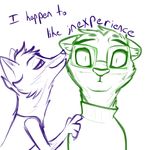  2016 age_difference anthro bb bedroom_eyes canine digital_media_(artwork) duo english_text feline female fox fur half-closed_eyes interspecies looking_at_viewer male mammal mature_female naughty_face older_female seductive shocked suggestive surprise text wide_eyed younger_male 