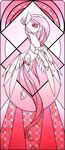  alphaaquilae cutie_mark equine fan_character female feral flying hair hooves long_hair mammal my_little_pony pegasus pink_eyes pink_hair solo stained_glass wings 