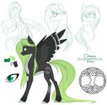  alphaaquilae black_wings braided_hair cutie_mark equine fan_character feathered_wings feathers female feral fur green_eyes green_hair grey_fur hair hooves long_hair mammal model_sheet my_little_pony pegasus simple_background sketch smile solo white_background wings 