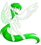  alpha_channel alphaaquilae cutie_mark electricity equine eyebrows fan_character feathered_wings feathers female feral flying green_eyes green_hair hair hooves mammal my_little_pony pegasus simple_background smile solo teeth transparent_background white_feathers wings 