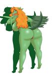  anthro big_butt breasts butt deadpliss female green_eyes hair ipan looking_at_viewer nintendo pok&eacute;mon pussy raishel_(aj_the_flygon) sceptile solo video_games 