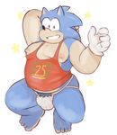  clothed clothing glitter_trap_boy hedgehog male male/male mammal moobs nipples slightly_chubby solo sonic_(series) sonic_the_hedgehog tagme 