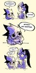  3koma bodysuit comic commentary english flying_sweatdrops goggles highres monochrome multiple_girls nervous overwatch paper pen ponytail setz short_hair sketch sweat sweating_profusely tracer_(overwatch) truth widowmaker_(overwatch) 