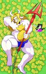  armpit_hair armpits asgore_dreemurr bedroom_eyes boss_monster half-closed_eyes male mettaton_ex monster muscular muscular_male seductive the_purple_wolf_guy undertale video_games weapon 