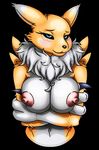  anthro areola big_breasts breasts digimon erect_nipples female happyanthro looking_at_viewer navel nipples renamon smile solo 