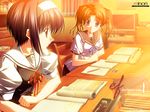  ef ef_a_fairy_tale_of_the_two ef_the_latter_tale hayama_mizuki minori school_uniform serafuku shindou_kei studying 