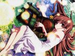  artist_request brown_eyes brown_hair clannad dress garbage_doll girl_from_the_illusionary_world highres long_hair sundress 