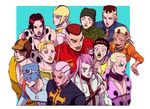  black_hair blank_eyes blonde_hair braid brown_hair cow_print crying d&amp;g donatello_versace enrico_pucci evil_grin evil_smile eyepatch facial_mark frown goggles goggles_on_head green_lipstick grin guccio hage_tashuumi hands_clasped hat hitodama jojo_no_kimyou_na_bouken jongalli_a kenzo lang_wrangler lipstick long_hair makeup mask multicolored_hair old_man open_mouth own_hands_together pink_hair pink_lipstick red_hair red_lipstick rikiel romeo_jisso smile sports_max stone_ocean streaming_tears sweat tears turtleneck two-tone_hair ungaro uniform viviano_westwood white_hair xander_mcqueen yellow_lipstick 