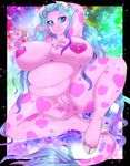  &lt;3 2016 anthro areola big_breasts blue_eyes blue_hair bovine breasts cattle cheezayballz female fur hair hand_behind_head hooves horn huge_breasts invalid_tag long_hair looking_at_viewer mammal nails nipple_piercing nipples obese overweight piercing pink_fur pink_nipples purple_hair pussy solo spots thick_thighs voluptuous 