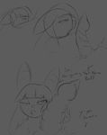  anthro cum dialogue eeveelution english_text female male male/female monochrome nintendo one_eye_closed oral penis pok&eacute;mon quin-nsfw sketch text umbreon video_games 