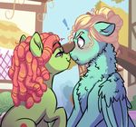  ! 2016 blush duo equine female fluffy friendship_is_magic horse lopoddity male mammal my_little_pony nose_boop nose_kiss pegasus pony ponyville tree_hugger_(mlp) wings zephyr_breeze_(mlp) 