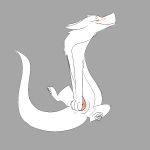 2017 2_toes 3_toes anus aquestionableponyblog blush canine digitigrade dragon ears_back eyebrows eyes_closed female feral fluffy fur furred_dragon grey_background head_tuft hybrid long_body long_tail long_torso looking_pleasured mammal masturbation neck_tuft nubbed_dildo pawpads pink_dildo pink_pussy pussy ruff simple_background sitting snakedog_(aqpb) solo toes toying_self tuft vaginal vaginal_masturbation white_fur white_pawpads white_tail 