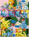  2016 anthro anthrofied blaze_(mlp) breasts clothing comic dialogue equine feathered_wings feathers female female/female fleetfoot_(mlp) friendship_is_magic frist44 group hair horse locker_room mammal multicolored_hair my_little_pony nipples open_mouth pegasus pony rainbow_dash_(mlp) smile spitfire_(mlp) surprise_(pre-g4) text torn_clothing underwear undressing wings wonderbolts_(mlp) 