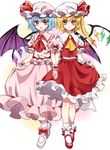  arm_garter ascot bat_wings blonde_hair blue_hair blush bobby_socks bow brooch commentary_request crystal fingernails flandre_scarlet frilled_shirt_collar frills full_body hat hat_ribbon holding_hands interlocked_fingers jewelry kanon_(ikamiso) lifted_by_self looking_at_viewer mary_janes mob_cap multiple_girls nail_polish parted_lips pink_shirt pink_skirt puffy_short_sleeves puffy_sleeves red_bow red_eyes red_footwear red_nails red_ribbon red_shirt red_skirt remilia_scarlet ribbon sash sharp_fingernails shirt shoes short_hair short_sleeves siblings side_ponytail sisters skirt skirt_hold skirt_set smile socks touhou white_background white_footwear white_legwear wings wrist_cuffs 