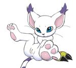  anthro anus barefoot blue_eyes clitoris clothing colored digimon feline female foot_focus gatomon gloves hindpaw legs_up looking_at_viewer mammal mostly_nude pawpads paws plantigrade pussy seductive solo spread_legs spreading vulapa whiskers 