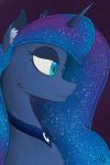  equine fluffy_ears freckles horse javabeans mammal my_little_pony pony princess_luna_(mlp) simple_background space sparkles 