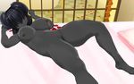  3d 3d_custom_maid artist_request black_hair breasts dog eye_covering furry nipples nude pussy short_hair uncensored 