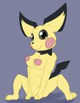  anthro areola barefoot black_eyes breasts erect_nipples female fur head_tuft looking_at_viewer mammal mouse navel nintendo nipples nude pichu pok&eacute;mon posexe pussy red_cheeks rodent simple_background sitting smile solo spread_legs spreading tuft video_games yellow_fur 