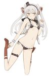  alternate_costume amatsukaze_(kantai_collection) bad_id bad_twitter_id bare_shoulders bikini black_bikini black_hat black_ribbon boots bracelet breasts buttons hair_ornament hairband hat jewelry jumping kantai_collection knee_boots lifebuoy_hair_ornament long_hair mini_hat ningen_(ningen96) open_clothes open_shirt red_footwear ribbon shirt side-tie_bikini silver_hair simple_background sleeveless sleeveless_shirt small_breasts solo swimsuit two_side_up unbuttoned unbuttoned_shirt very_long_hair white_background white_shirt yellow_eyes 