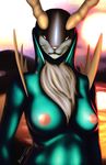 2016 areola athosvds breasts chest_tuft cobalion female fur hi_res legendary_pok&eacute;mon looking_at_viewer nintendo nipples pink_areola pok&eacute;mon solo standing tuft video_games 