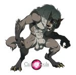  alpha_channel animal_genitalia anthro balls boosterpang canine carnal_souls claws fully_sheathed hi_res male mammal muscular penis sheath simple_background solo teeth transparent_background were werewolf wolf 