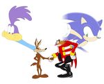  avian bird black_nose brown_fur canine coyote dr._eggman feathers fur group handshake hedgehog human looney_tunes male mammal roadrunner roadrunner_(looney_tunes) simple_background sonic_(series) sonic_the_hedgehog unknown_artist warner_brothers white_background wile_e._coyote 