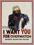  artist_name cropped_torso face_mask i_want_you jacket looking_at_viewer male_focus mask overwatch parody pointing pointing_at_viewer poster propaganda sandra_molina_juan scar signature soldier:_76_(overwatch) solo twitter_username uncle_sam upper_body visor white_hair world_war_i 