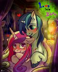  &lt;3 2016 bed bedroom blue_eyes blush duo equine female friendship_is_magic horn husband_and_wife lying male mammal my_little_pony princess_cadance_(mlp) renokim shining_armor_(mlp) unicorn 