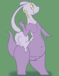  anthro anthrofied barefoot breasts dripping female gastropod goo green_eyes looking_at_viewer navel nintendo nipples nude pok&eacute;mon posexe purple_skin pussy scalie simple_background sliggoo slightly_chubby slime slug small_breasts smile snail solo standing thick_thighs video_games wide_hips 