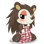  animal_crossing apron blush clothing freckles hedgehog mammal nintendo sable_able sweat tagme unknown_artist video_games 