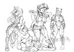  2015 anthro baseball_bat big_breasts bikini boots breasts bucky_o&#039;hare_(series) canine cat chain chaps chest_tuft clothed clothing crossover digimon dreamworks feline fishnet footwear fox fur group hair hat ineffective_clothing jenny_(bucky_o&#039;hare) jewelry krystal kung_fu_panda looking_at_viewer mammal master_tigress necklace nintendo nipples pants renamon shirt shorts skirt star_fox striped_fur stripes swimsuit tank_top tiger toothpick tuft vest video_games yawg 
