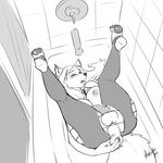  anal anal_penetration animal_genitalia animal_penis anthro areola balls bathtub big_breasts blush breasts canine canine_penis clothed clothing dickgirl erection eyes_closed inside intersex knot lying mammal masturbation natysanime nipples on_back open_mouth penetration penis solo thick_thighs tongue 