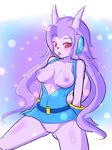  2016 anthro breasts clothing dragon female freedom_planet gloves hair horn joosiart purple_hair pussy reptile sash_lilac scalie simple_background solo video_games 