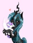  &lt;3 blush changeling dzetawmdunion edit equine female flurry_heart_(mlp) friendship_is_magic horn hug mammal my_little_pony queen_chrysalis_(mlp) unicorn winged_unicorn wings 