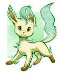  ambiguous_gender eeveelution eternity_zinogre feral fur leafeon looking_at_viewer nintendo pok&eacute;mon simple_background smile solo video_games 