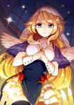  absurdres blue_eyes breasts candle hands_clasped highres kenpin long_hair looking_at_viewer medium_breasts original own_hands_together smile solo wings 