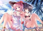  bikini cleavage dress open_shirt see_through sousouman swimsuits twinbox twinbox_(circle) 