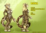  blackdiaraikia blonde_hair blue_eyes breasts feline female hair jaguar leopard mammal model_sheet multiple_poses nude pose snow_leopard solo url 