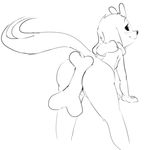  anne_kennel anthro bent_over black_and_white blush bone bow butt canine dog dotkwa female hot_dogging looking_back mammal monochrome nude presenting presenting_hindquarters pups_of_liberty sketch smile solo 
