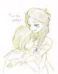  anna_(frozen) couple elsa_(frozen) frozen_(disney) hug incest monochrome multiple_girls siblings sisters tom_(tomfrozen) yuri 