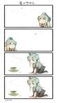  4koma blonde_hair blue_eyes bug comic commentary cropped_jacket crying garrison_cap hat highres insect kantai_collection long_hair long_sleeves military military_uniform mosquito mosquito_coil nonco puffy_long_sleeves puffy_sleeves silent_comic solo streaming_tears swimsuit swimsuit_under_clothes tears translated u-511_(kantai_collection) uniform 