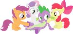 alpha_channel apple_bloom_(mlp) belly bow cutie_mark_crusaders_(mlp) dragon featureless_crotch feet friendship_is_magic green_eyes hair massage my_little_pony porygon2z purple_eyes purple_hair purple_skin quartet red_hair relaxing scootaloo_(mlp) simple_background spike_(mlp) sweetie_belle_(mlp) transparent_background 