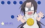  ... black_hair glasses gym_uniform highres long_hair lucky_star pain tamura_hiyori volley_ball volleyball wallpaper 