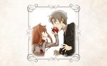  animal_ears apple brown_hair craft_lawrence horo silver_hair spice_and_wolf 